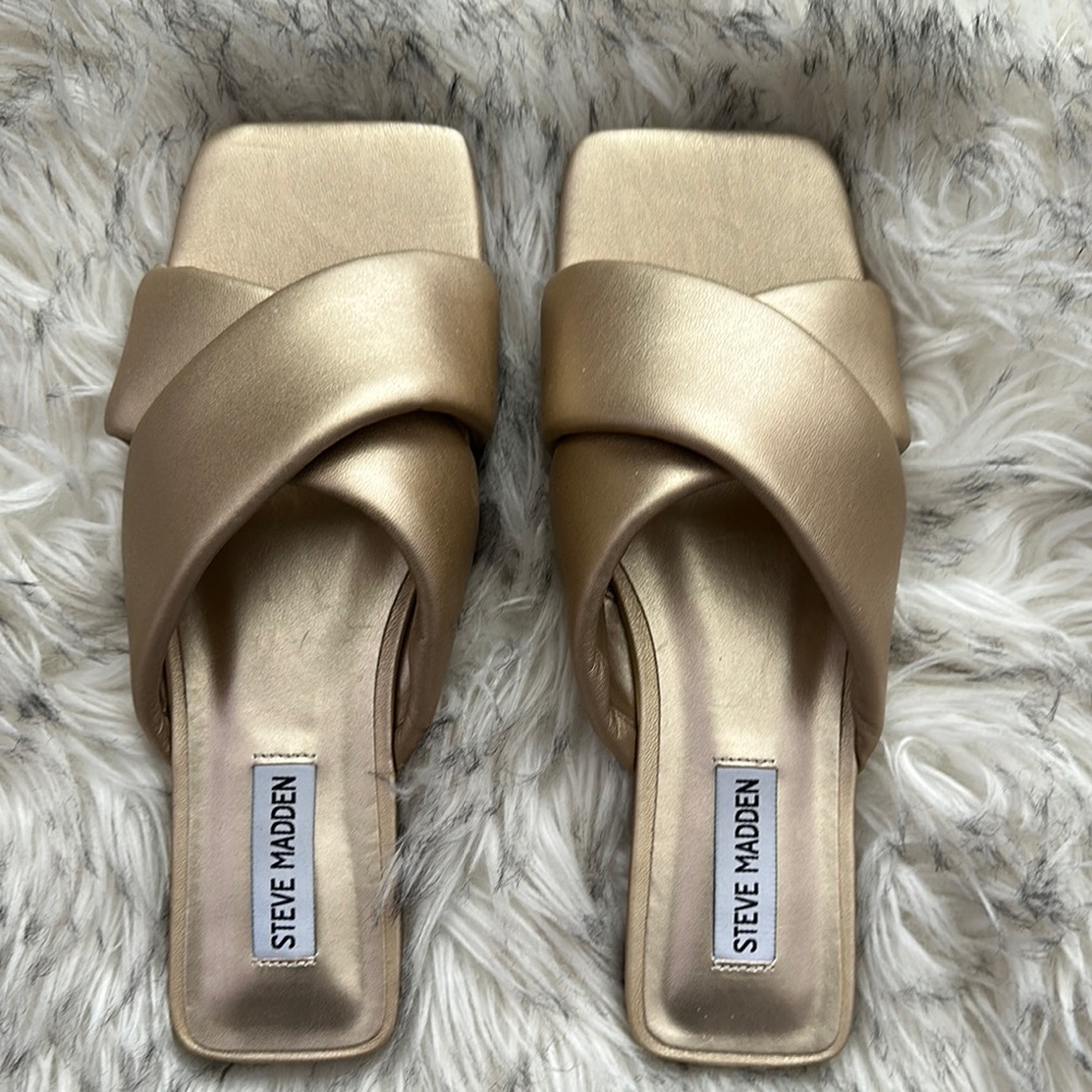 Steve Madden Gold Women's Slide Sandals